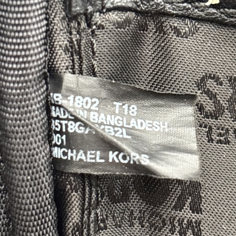 Michael Kors Abbey Black Pebbled Leather Medium Studded Backpack EUC - Picture 7 of 12